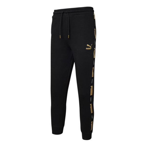 

Брюки luxe sweatpants 'black' Puma, черный