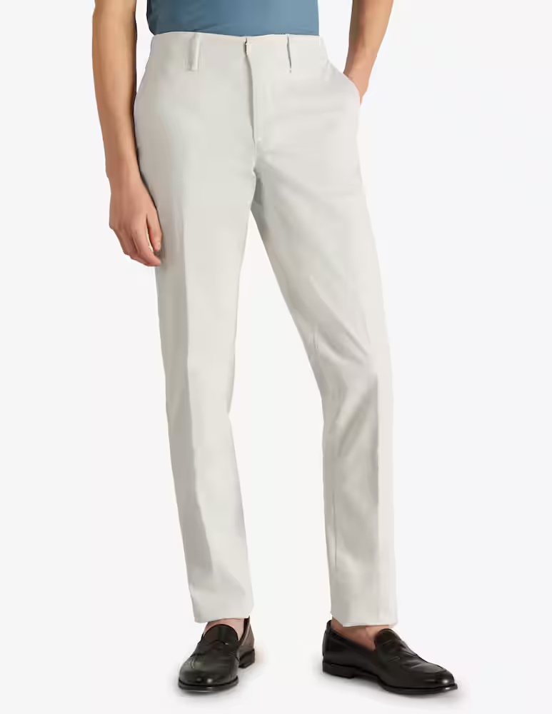 

Брюки Incotex Slim-fit из эластичного габардина Slowear, белый