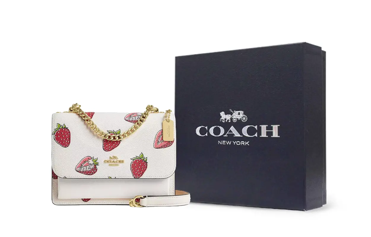 

COACH Кожаная сумка кроссбоди мини женская золото и мел разноцветная