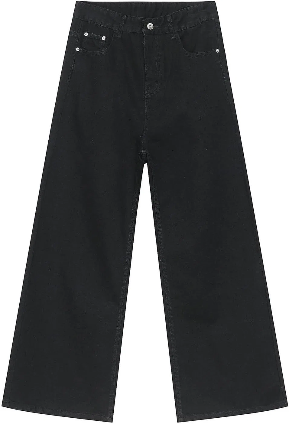 Джинсы свободные, Men's Wide Leg Jeans, Black — фото 2