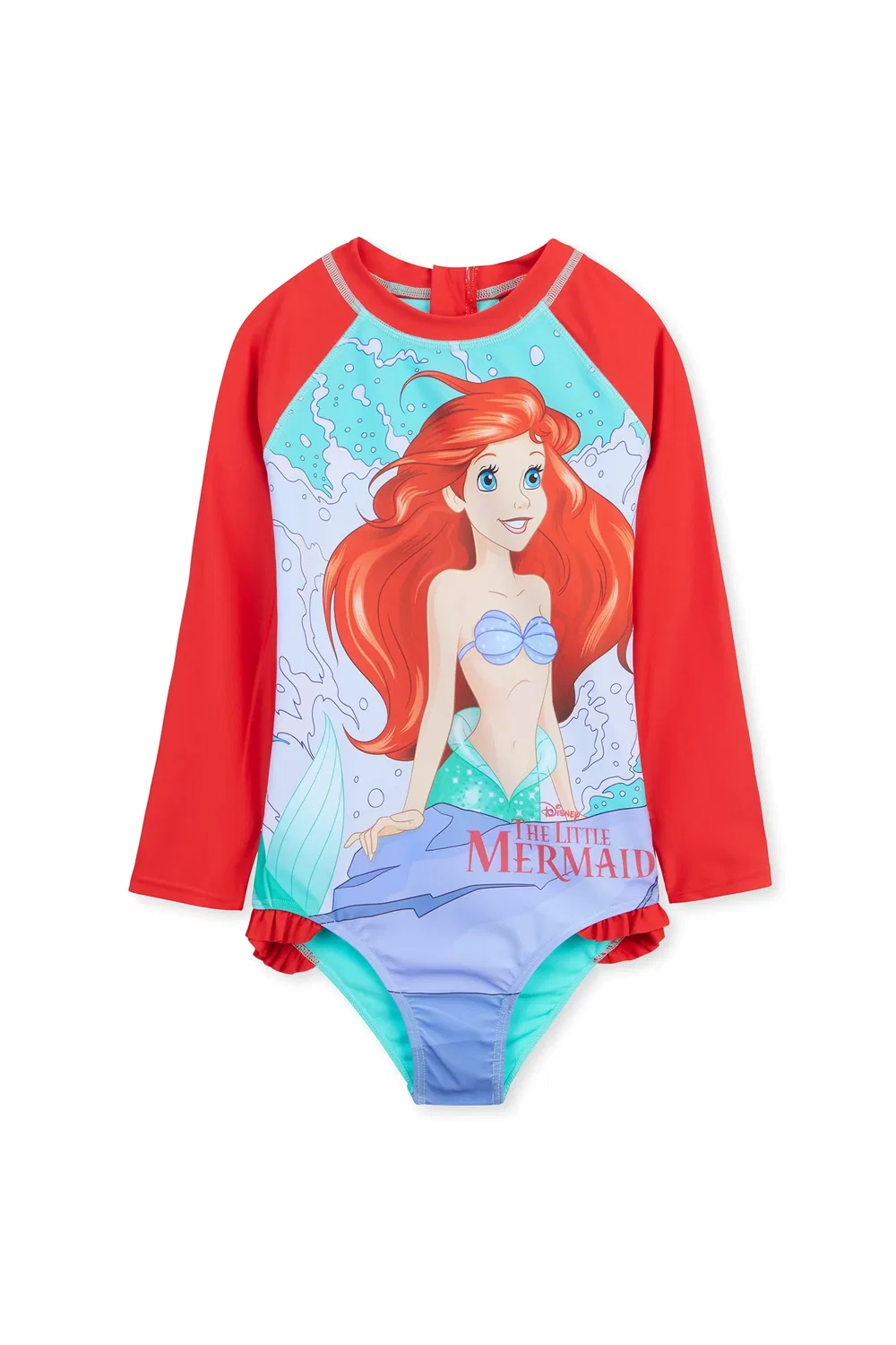 Купальник Русалочка Disney с длинным рукавом, красный
