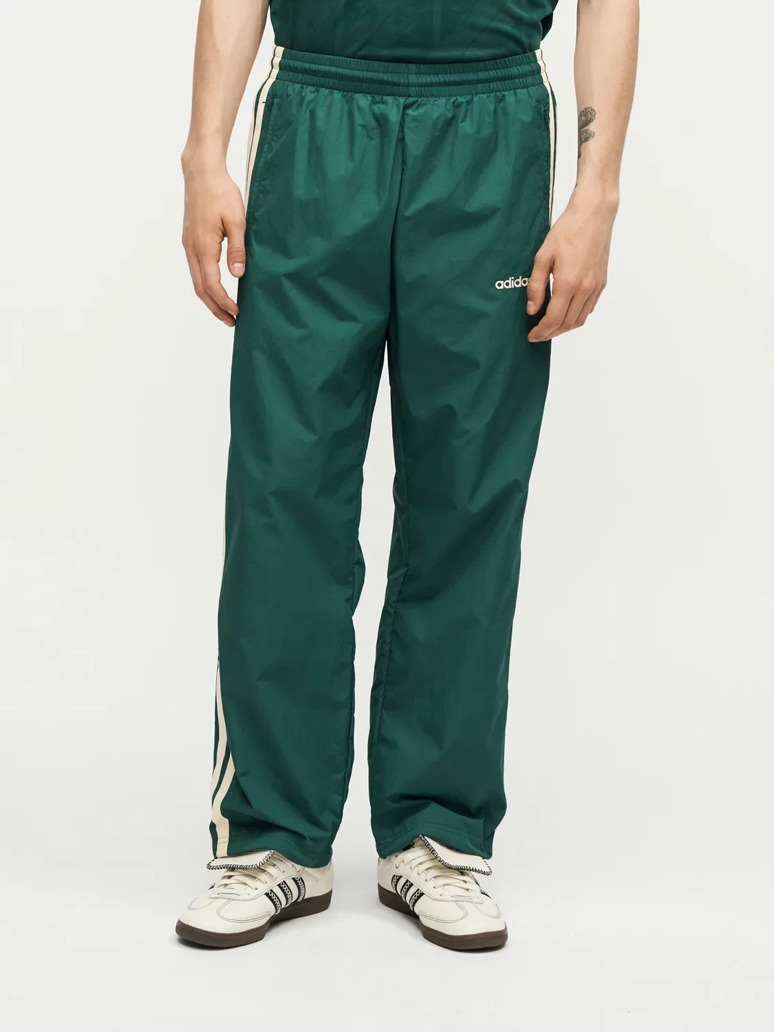 Брюки Adidas Originals свободного кроя Cutline изумрудного цвета — фото 2