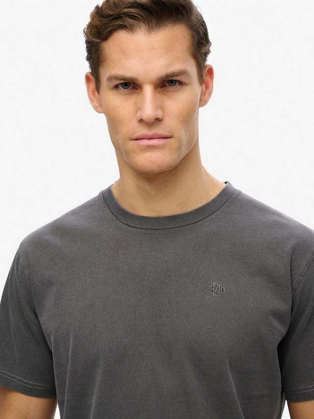 Футболка Essentials Relaxed Fit из чистого органического хлопка Superdry, Charcoal Grey — фото 4