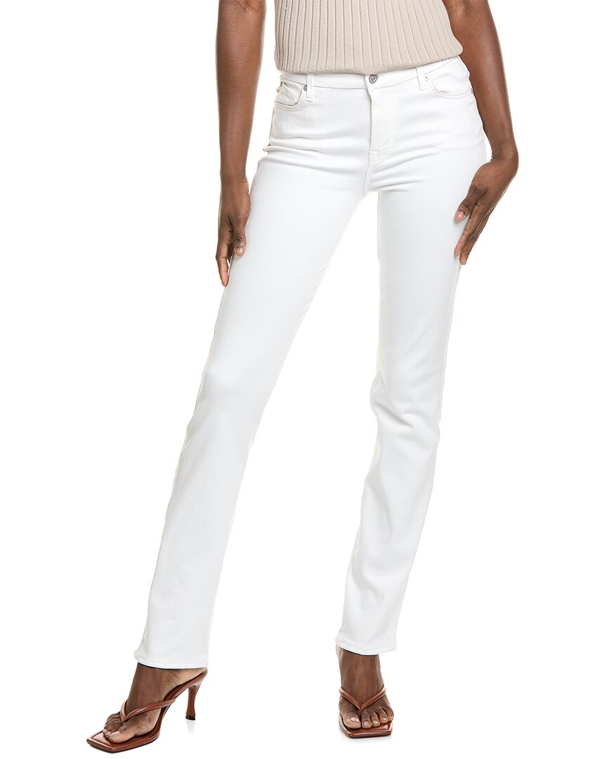 

7 For All Mankind Kimmie White Прямые джинсы облегающего кроя