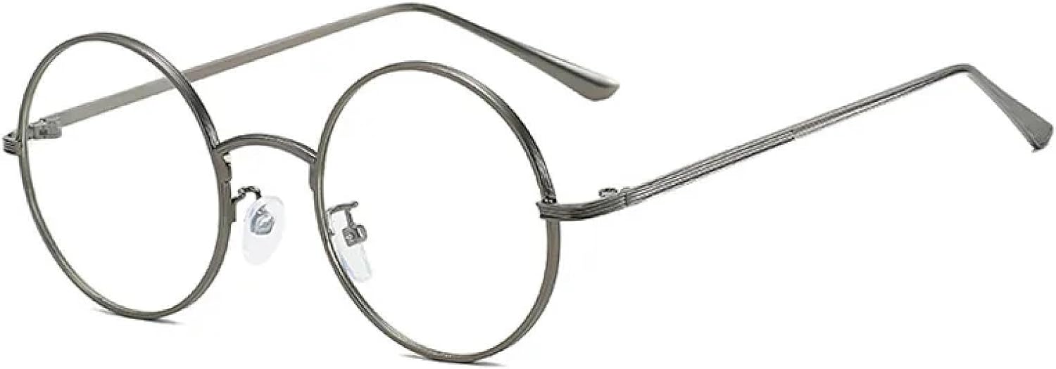 

Классические мужские круглые солнцезащитные очки, женские солнцезащитные очки с металлической оправой и защитой от УФ-излучения UV400. Мужская мода VVTWSSW, Gun Grey-clear