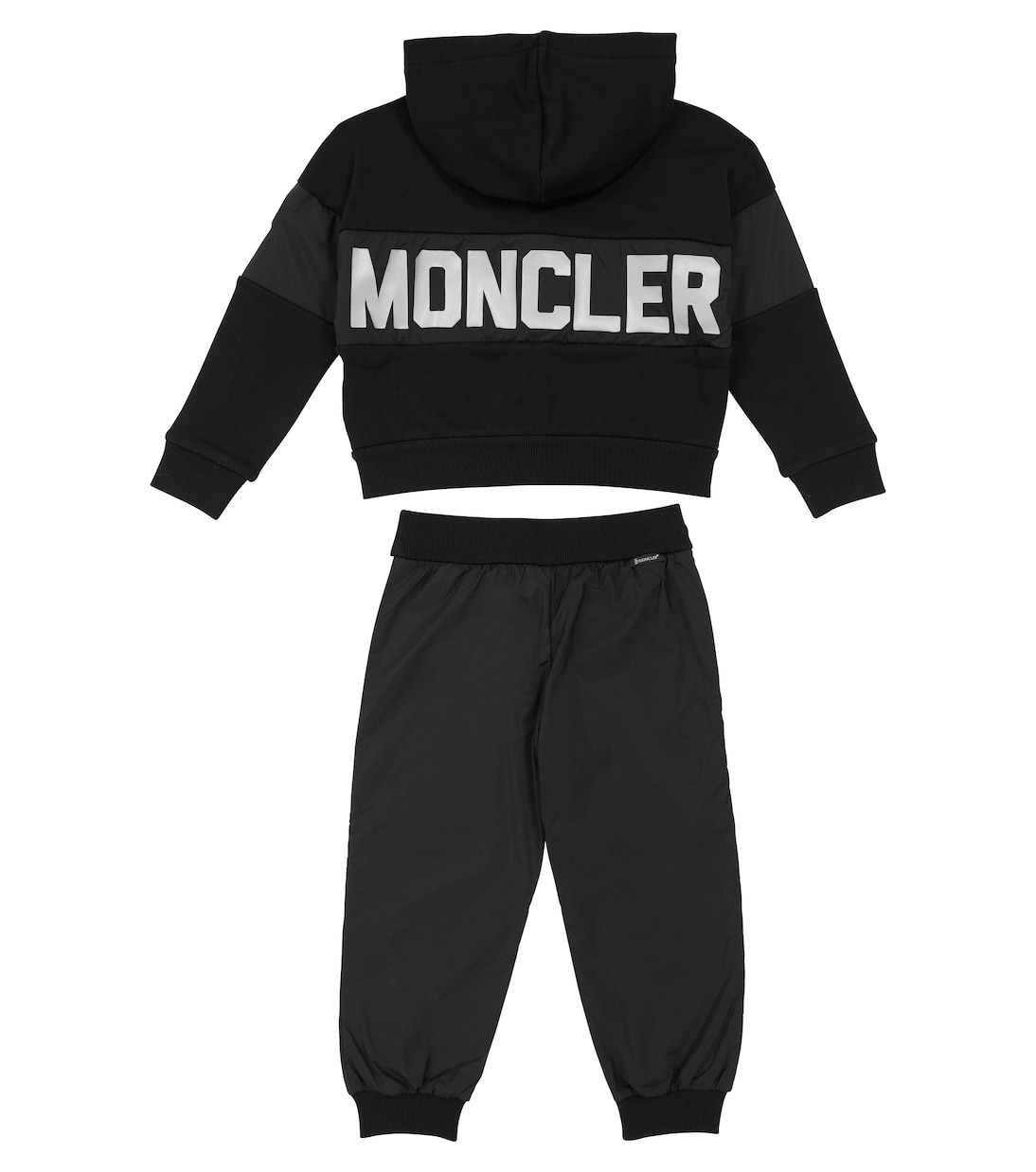 Спортивный костюм с логотипом Moncler Enfant, черный — фото 4