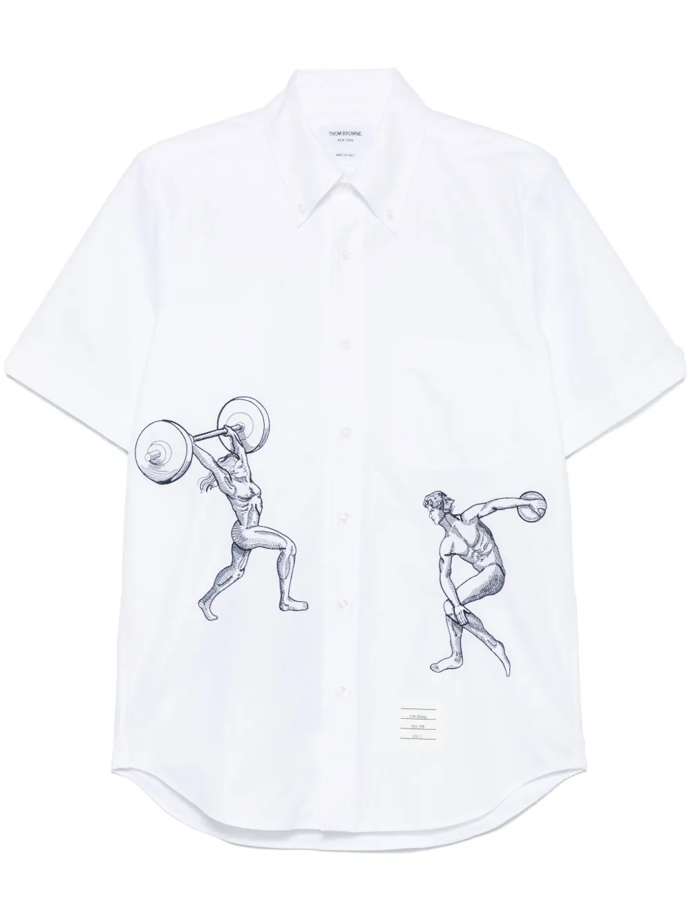 

Рубашка с вышивкой THOM BROWNE, белый