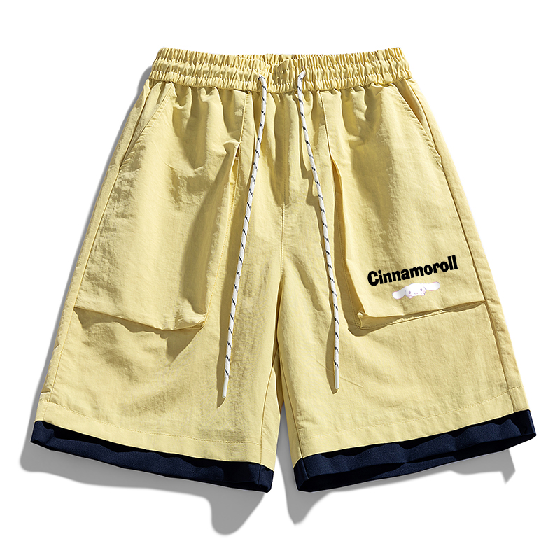 

Шорты повседневные Unisex CINNAMOROLL Yugui Dog Sanrio, светло-желтый
