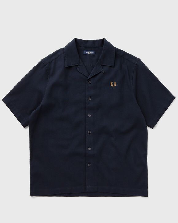 

Рубашка Fred Perry Pique Texture Revere Collar Sh, цвет 608 navy