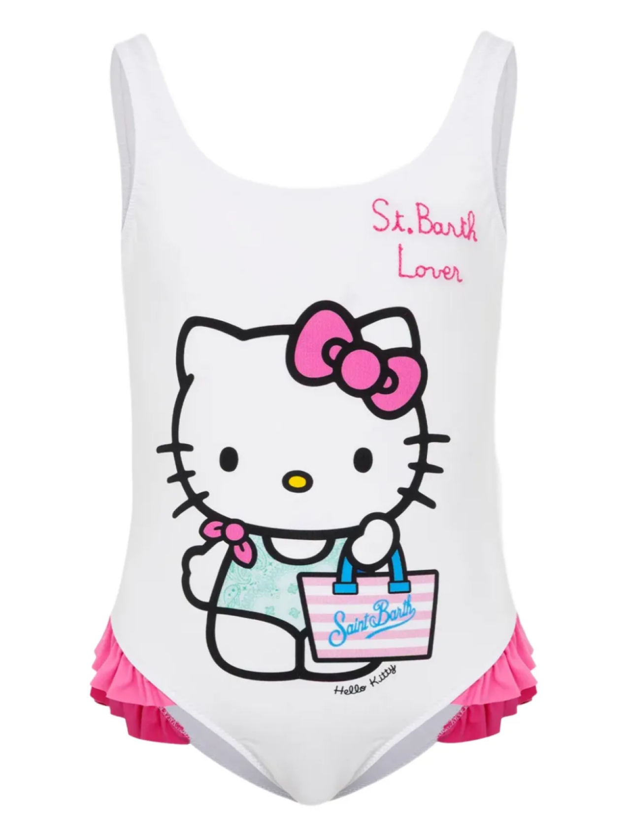 

X Hello Kitty Tiana графический купальник MC2 Saint Barth Kids, белый