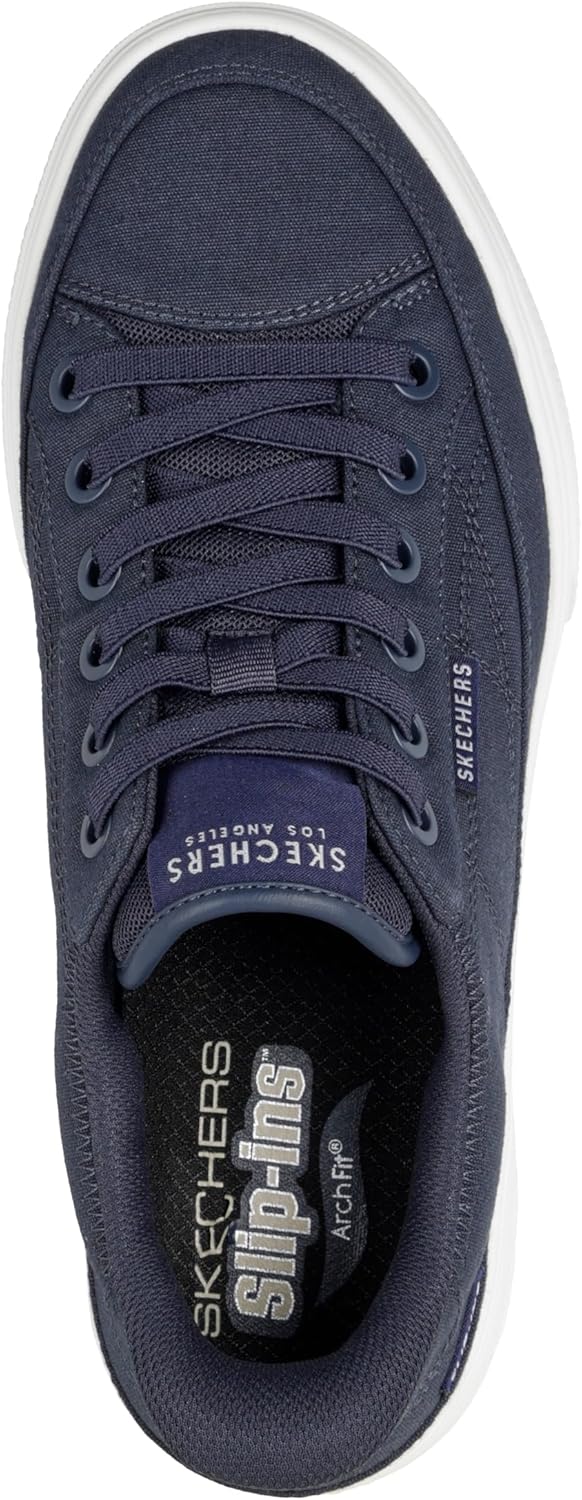 Мужские кроссовки Skechers Arch Fit Arcade - See Ya There без шнурков, темно-синий — фото 3