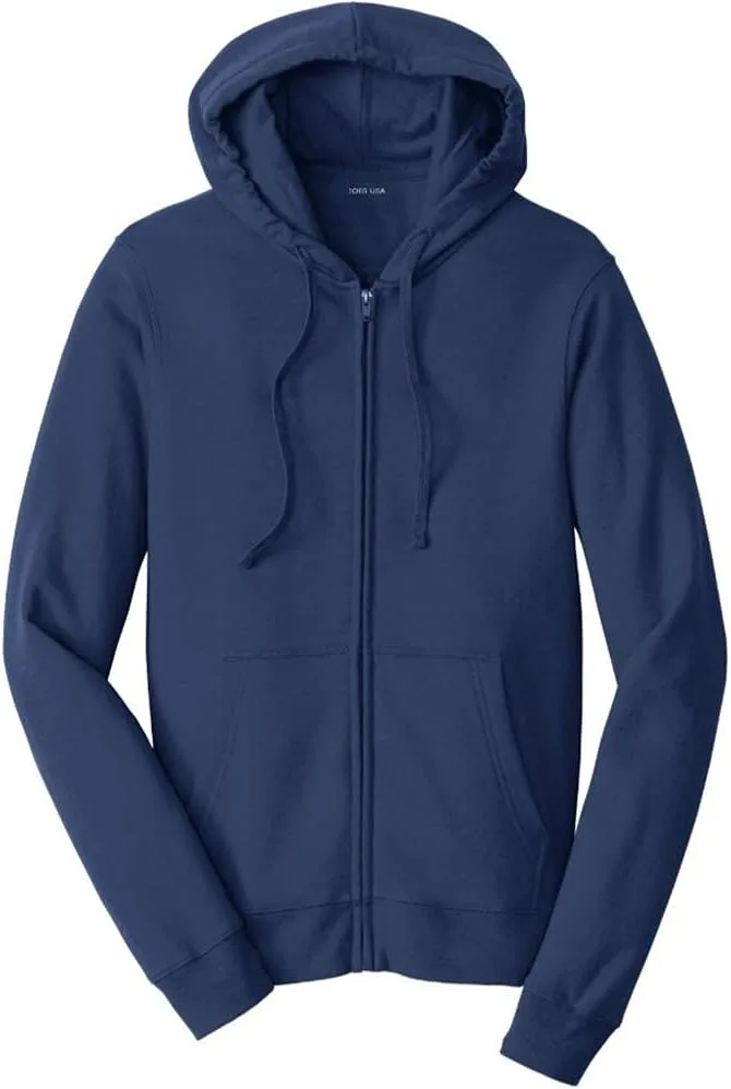 

Joe's USA 8.5 oz Favorite Fleece худи на молнии, размеры XS-4XL