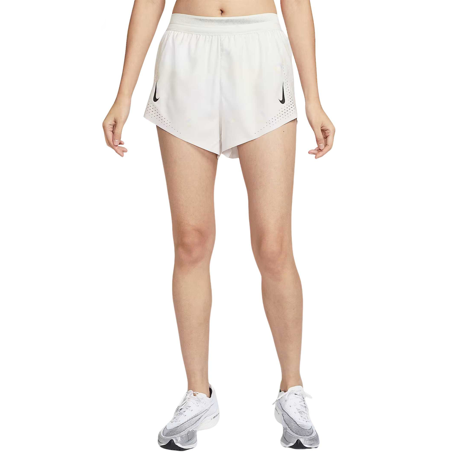 Беговые шорты AEROSWIFT для женщин Nike, экрю/белый/черный — фото 4