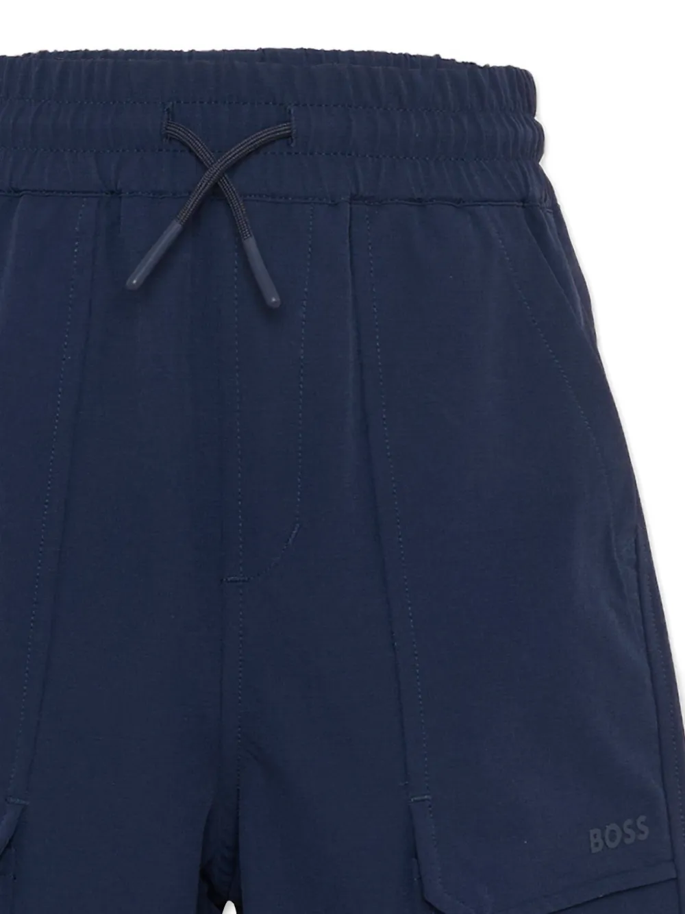 Повседневные шорты на кулиске Boss Kidswear, синий — фото 3