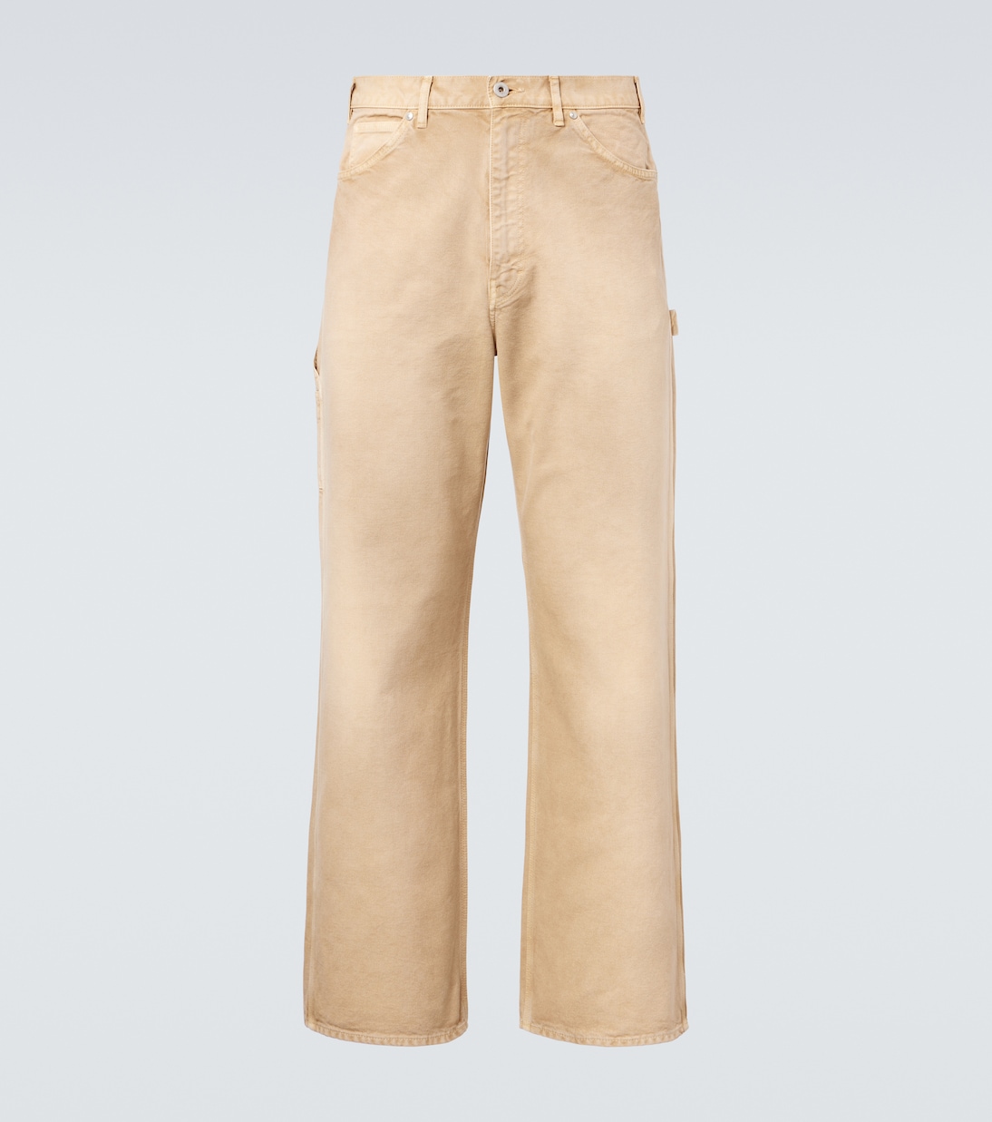 

Хлопковые брюки клеш Duck Auralee, Light Beige