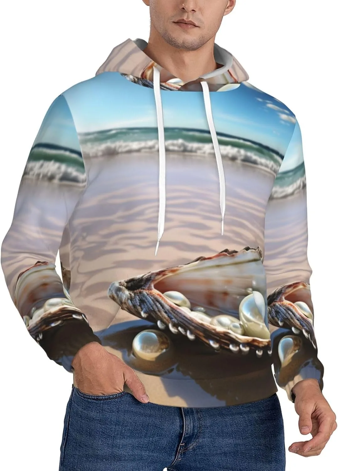 

Мужская флисовая толстовка с капюшоном Ocean Beach Mussel Pearl KKLWEGU