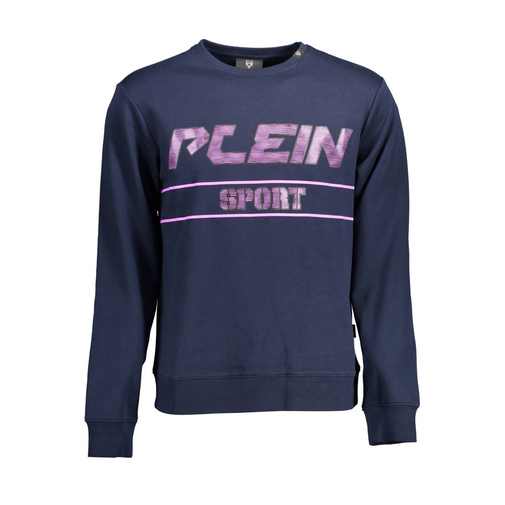 

Синий хлопковый мужской свитер Plein Sport