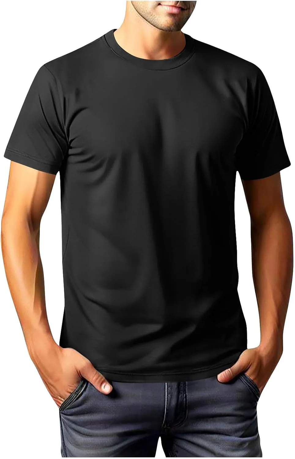 

Мужская футболка с коротким рукавом Moisture Wicking Quick Dry Crew Neck Slim Fit