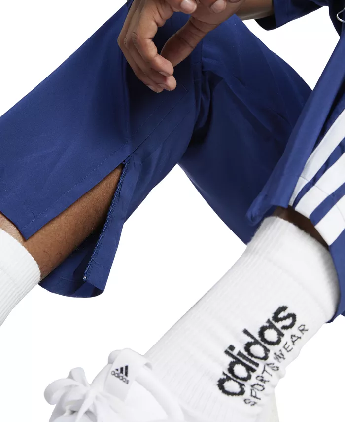 Мужские брюки Stanford Essential с тремя полосками и открытым низом adidas, синий — фото 4