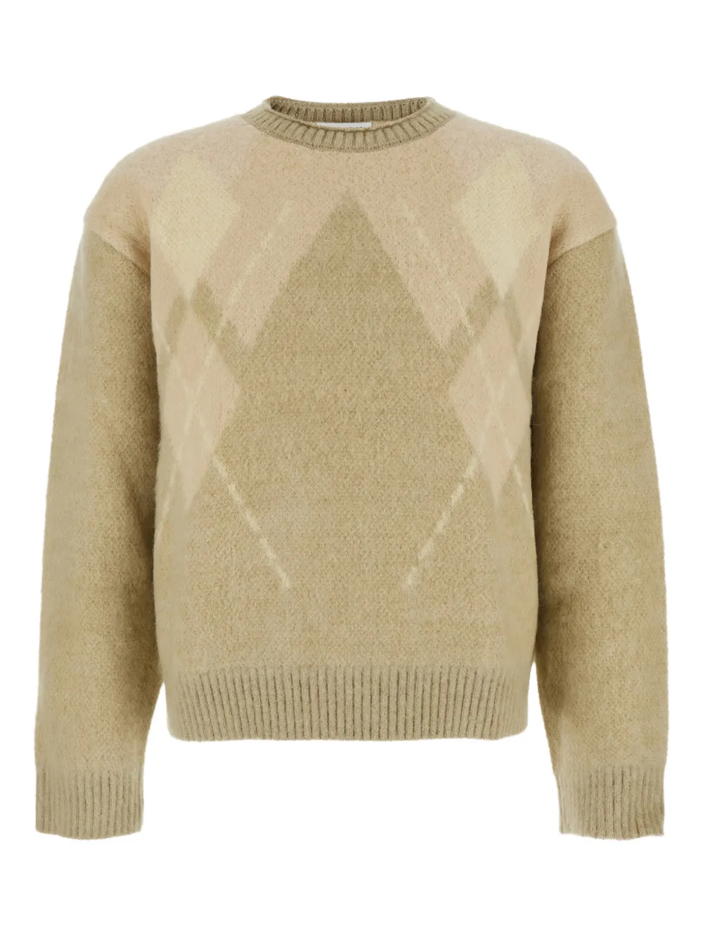 

Джемпер с круглым вырезом и ромбовидным узором Coor, бежевый