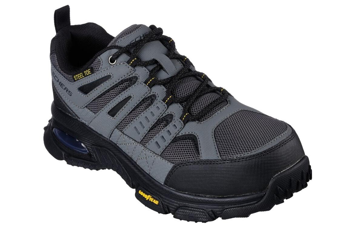 Обувь для работы и образа жизни, мужская, низкая, серая/черная Skechers — фото 3