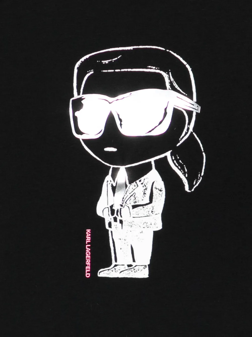 Футболка с графическим принтом Karl Lagerfeld Kids, черный — фото 3