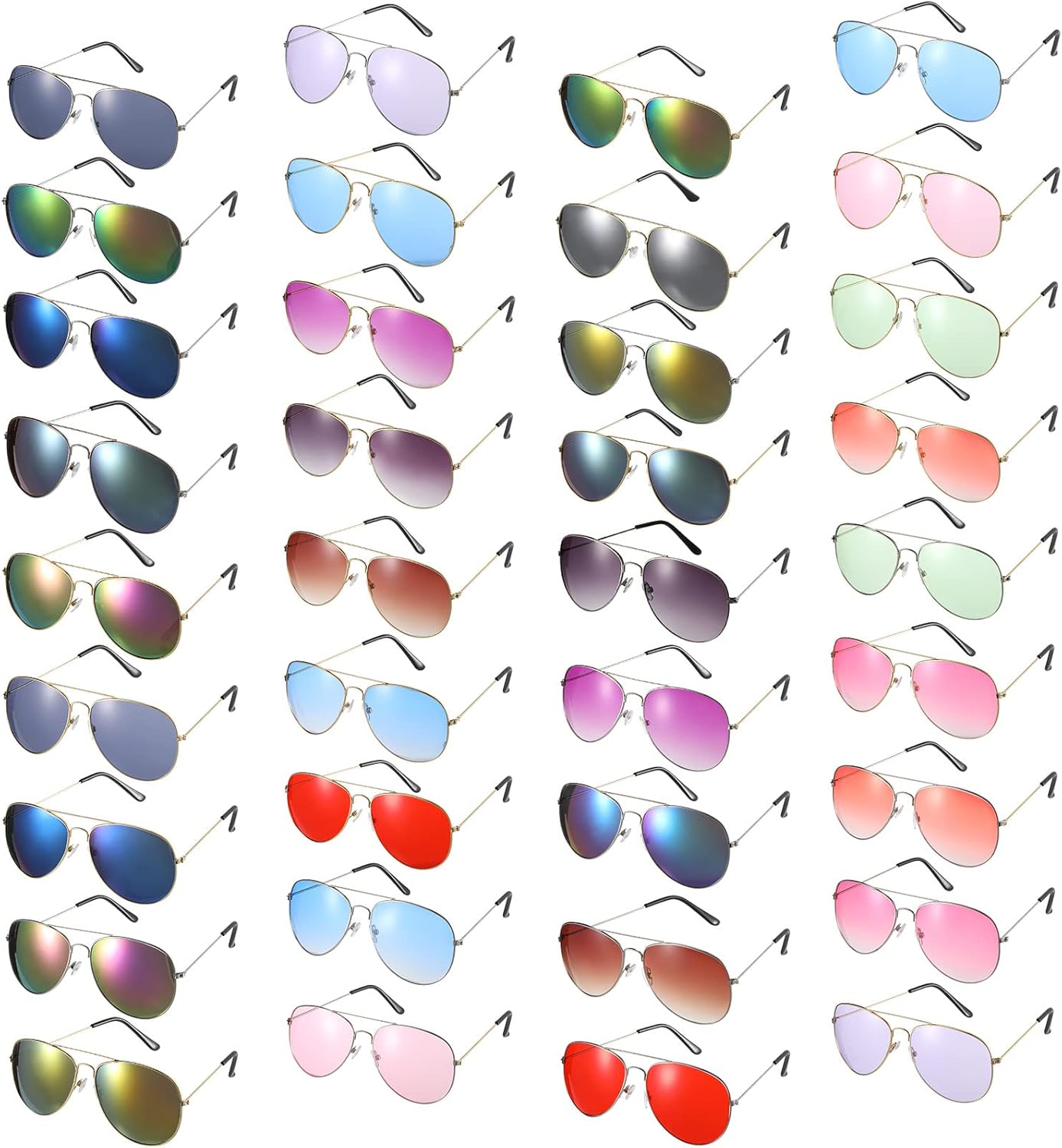 

Mepase 36 пар классических солнцезащитных очков для мужчин и женщин, большие солнцезащитные очки для вождения, летние классические зеркальные солнцезащитные очки оптом, Retro Colors