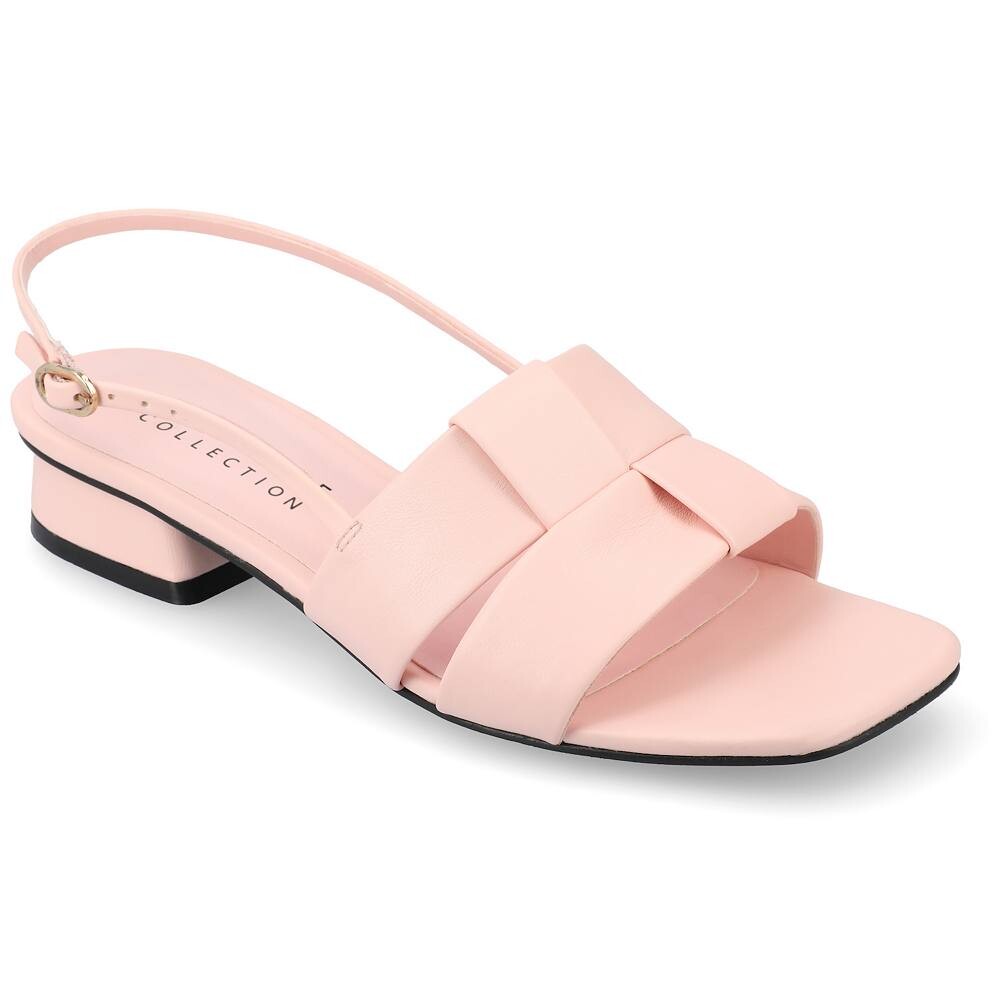 Женские босоножки Journee Collection Tabatha Tru Comfort из пеноматериала на низком закрытом блочном каблуке, розовый