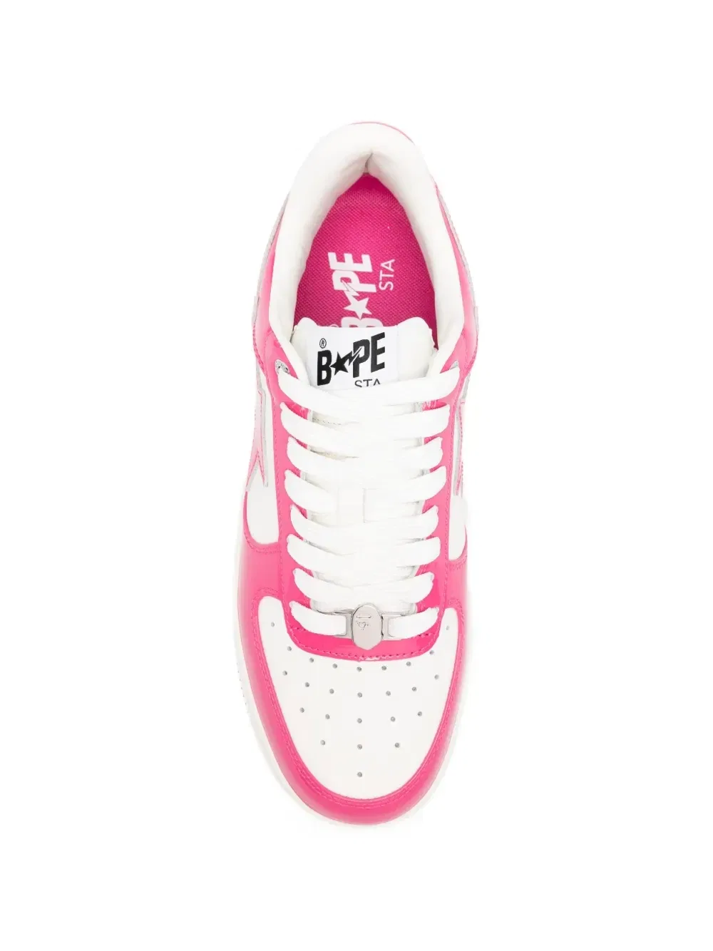 Кроссовки Bape Sta из лакированной кожи A Bathing Ape, розовый — фото 4