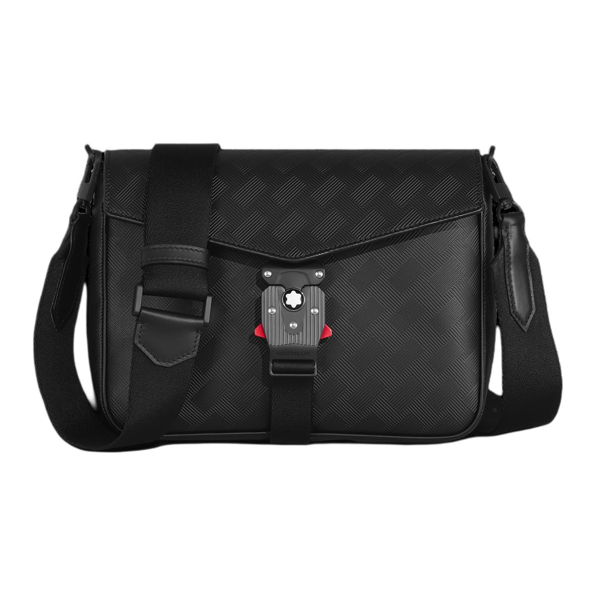 

MONTBLANC Кожаная сумка-конверт из коровьей кожи, кроссбоди, через плечо, унисекс, черная