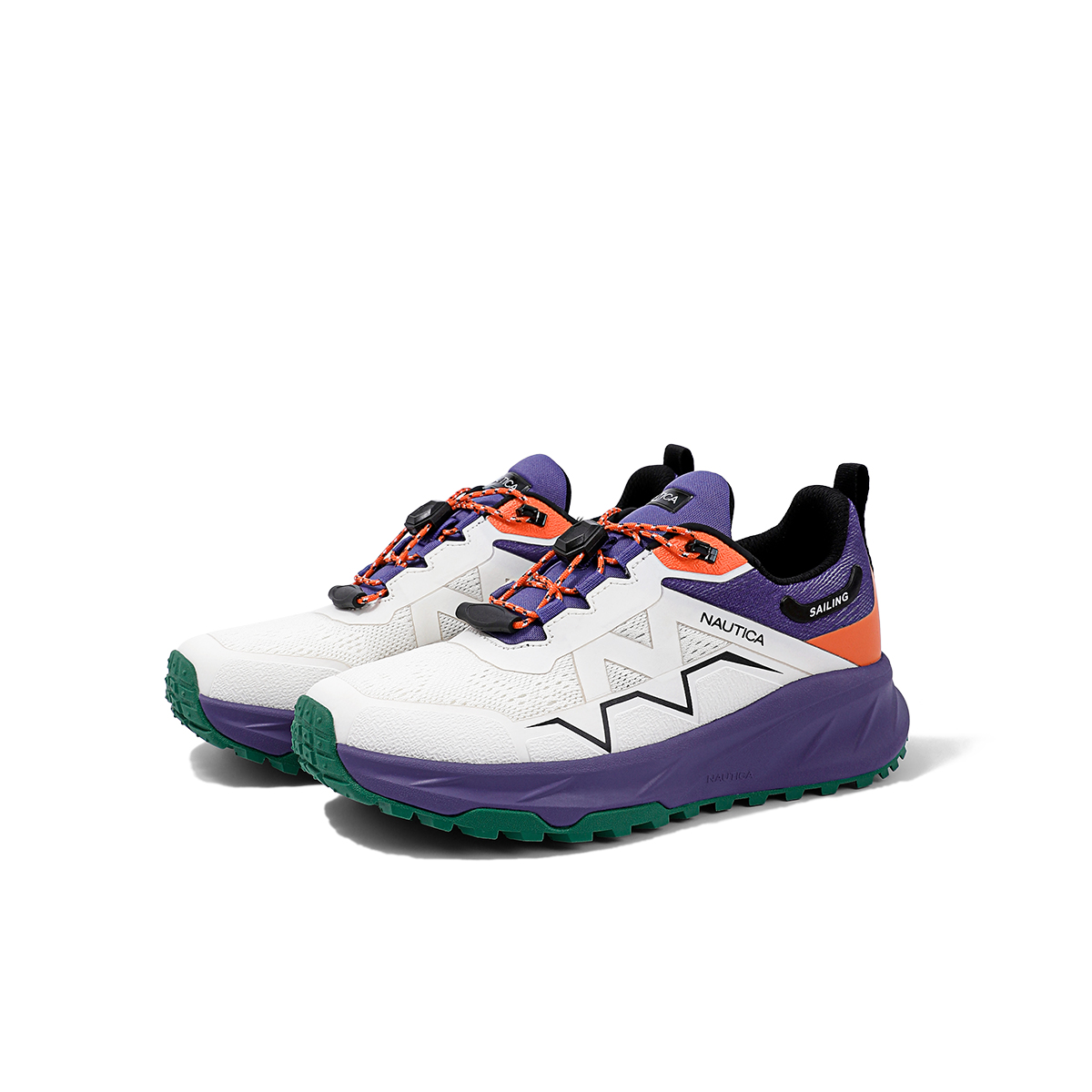NAUTICA Низкие детские беговые кроссовки white orange red unisex — фото 4