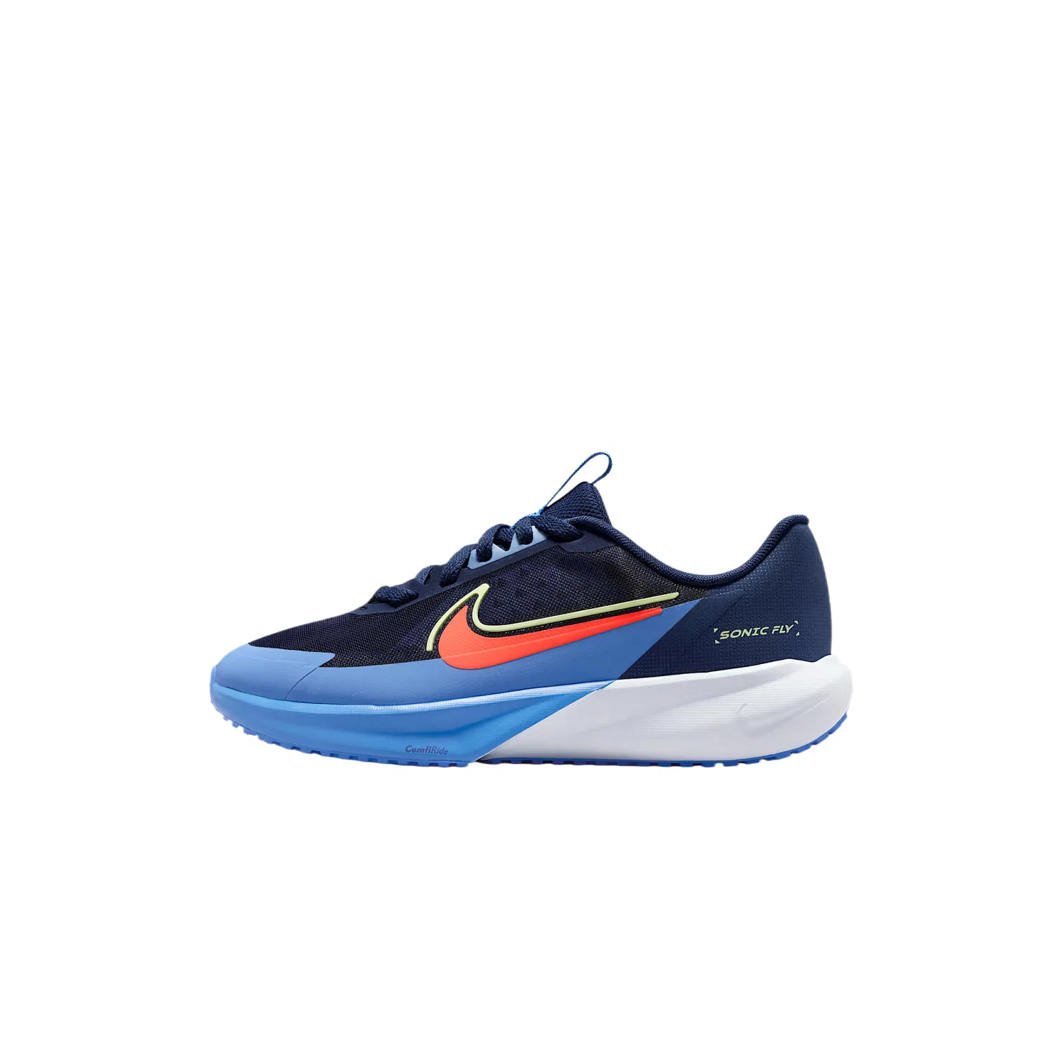 Кроссовки детские SONIC FLY Mesh Rebound Breathable Low Top Nike, Dark Navy Blue/Crystal Blue/Purple Blue/Volcanic Rock Red