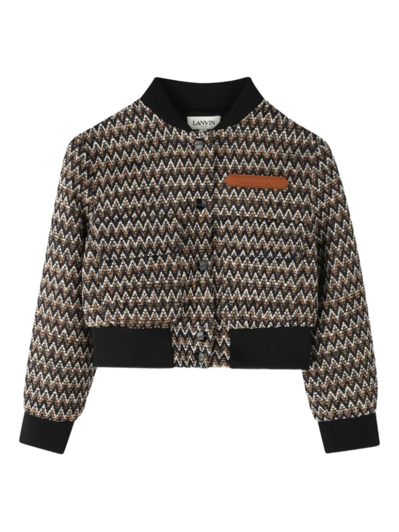 

Куртка-бомбер с зигзагообразным узором Lanvin Enfant, нейтральный