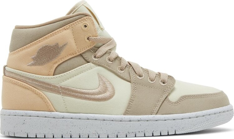 Кроссовки Wmns Air Jordan 1 Mid SE 'Muslin Canvas', бежевый