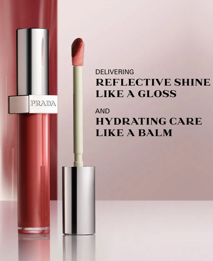 Жидкий глянцевый бальзам для губ Reflection, 9 г Prada Beauty, p255 virtual pink — фото 2
