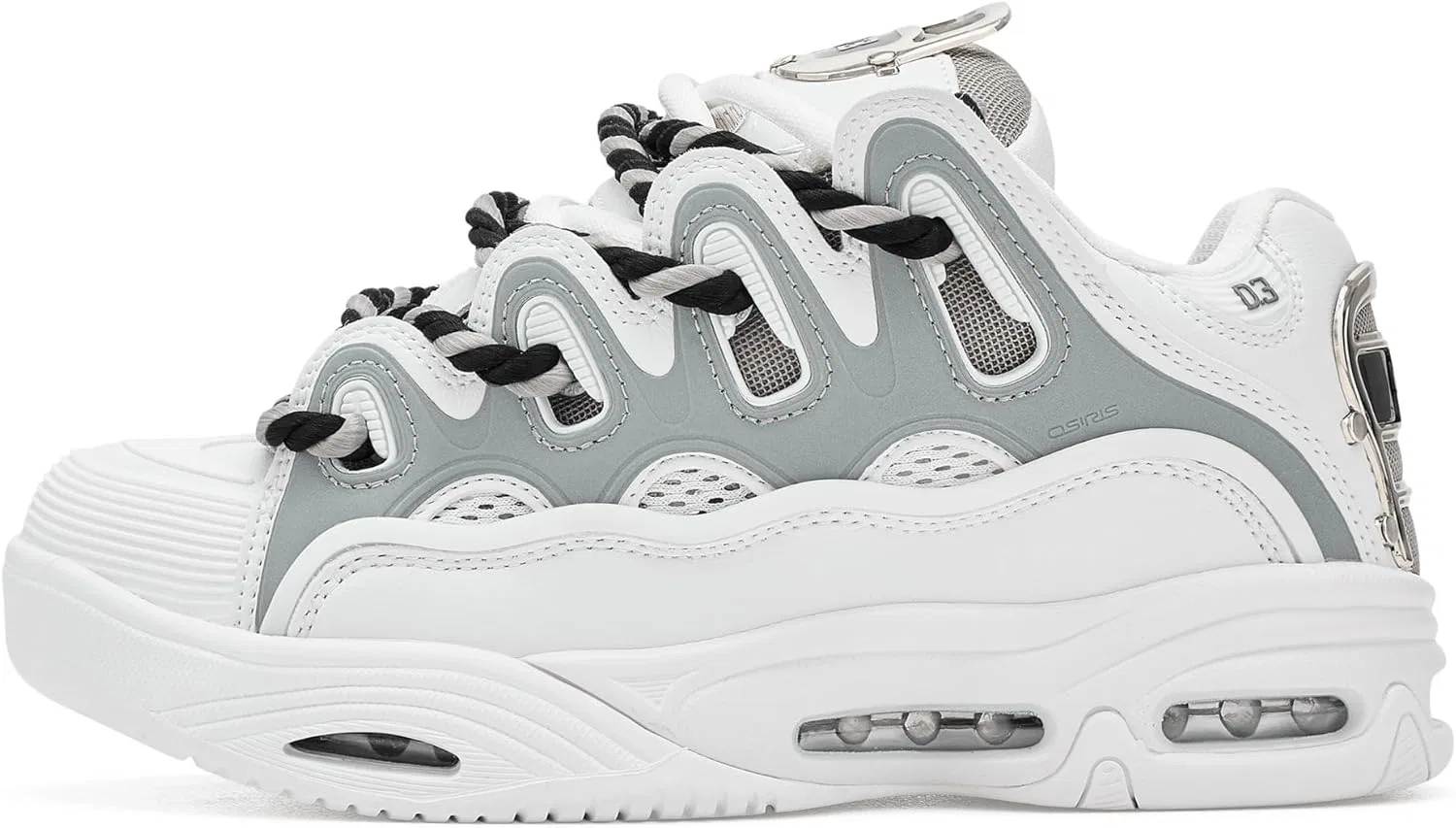 Мужские кроссовки для скейтбординга Osiris D3 2001, 25 Years/White/Silver — фото 4