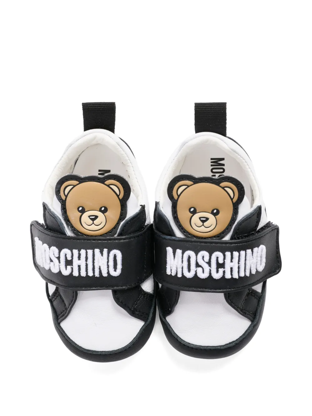 Пинетки с нашивкой в виде мишки Moschino Kids, белый — фото 4