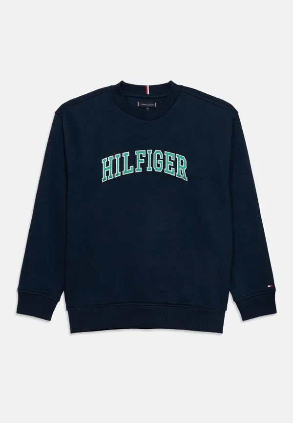 Толстовка с круглым вырезом и логотипом из махровой ткани Tommy Hilfiger, Dark Night Navy — фото 3