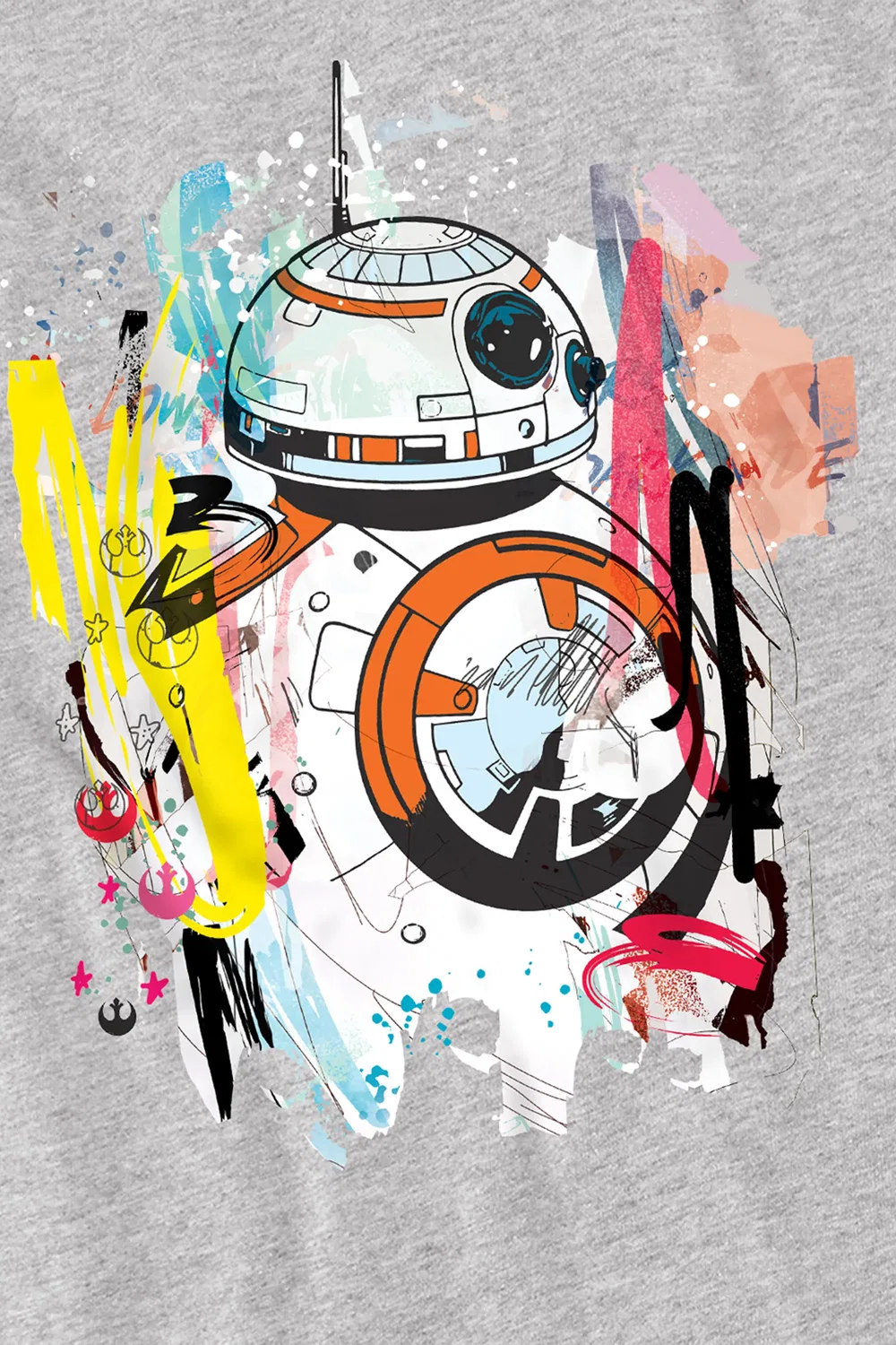 Детский свитшот с принтом Bb8 Star Wars, светло-серый — фото 2