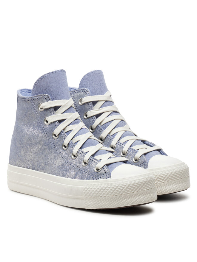 Кроссовки Chuck Taylor All Star Lift Platform Suede Shimmer Hi A11549C Converse, фиолетовый — фото 2