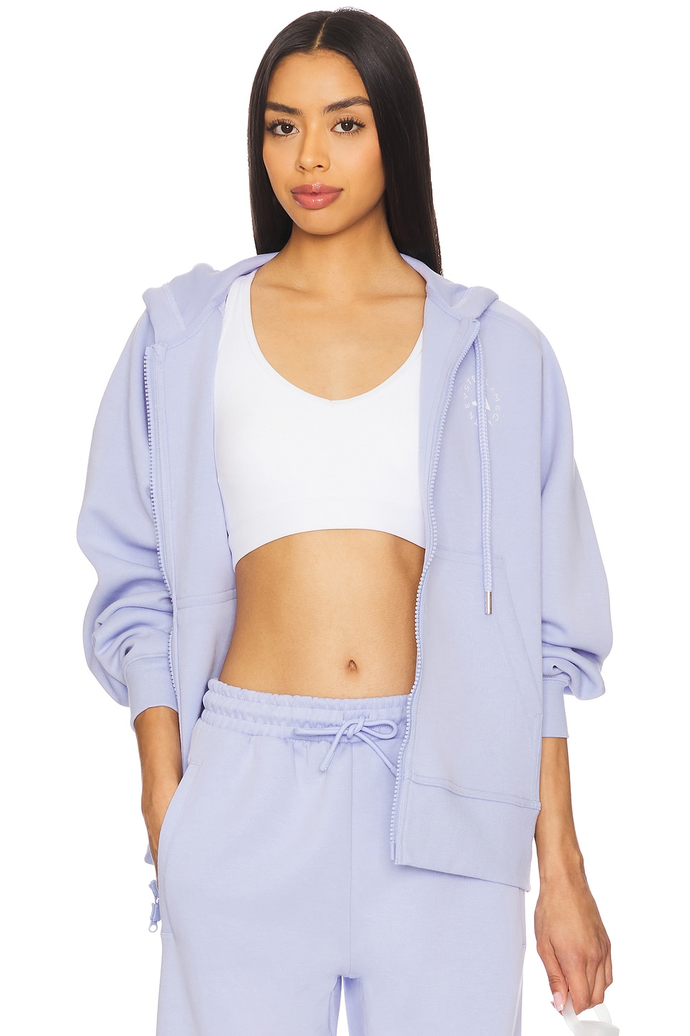 

Толстовка на молнии Adidas By Stella Mccartney, violet tone