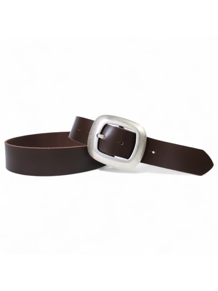 

Женский ремень 4 см, кожаный ремень темно-коричневого цвета. FRONHOFER