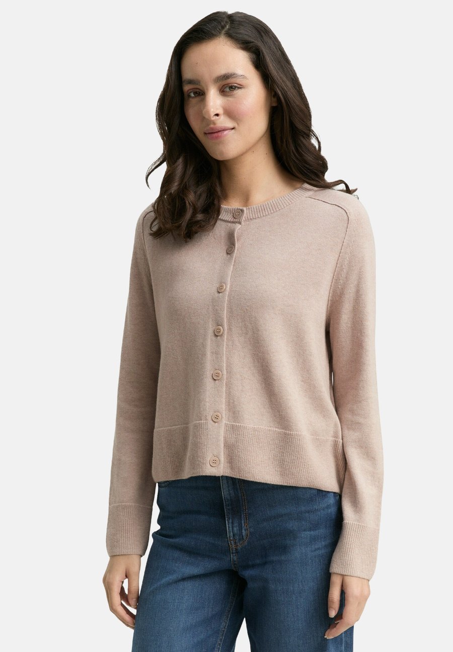 

Кардиган TOM TAILOR Cardigan, Soft Taupe Melange/Taupe