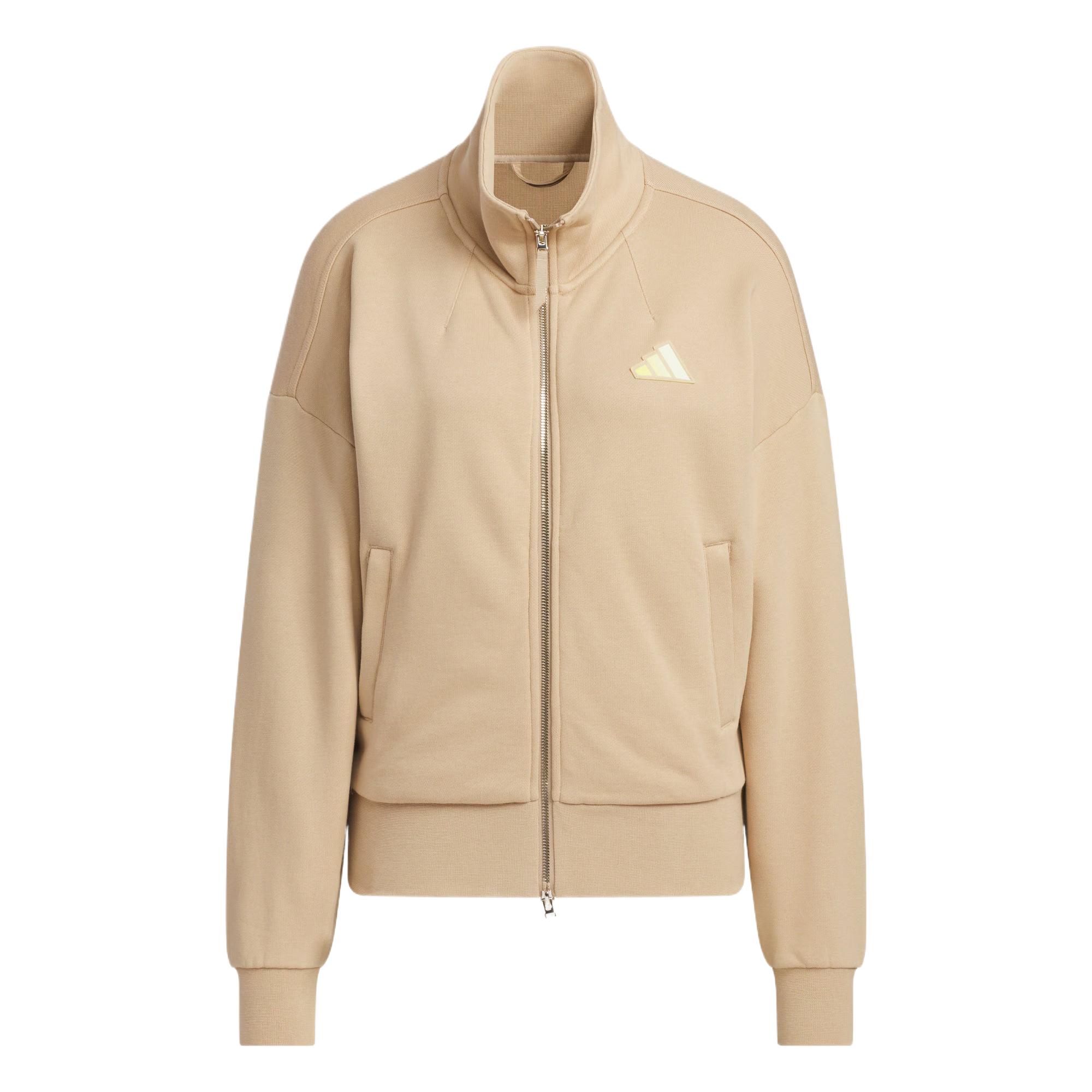 

Adidas Лого куртка женская утепленная песочная, Warm Sand