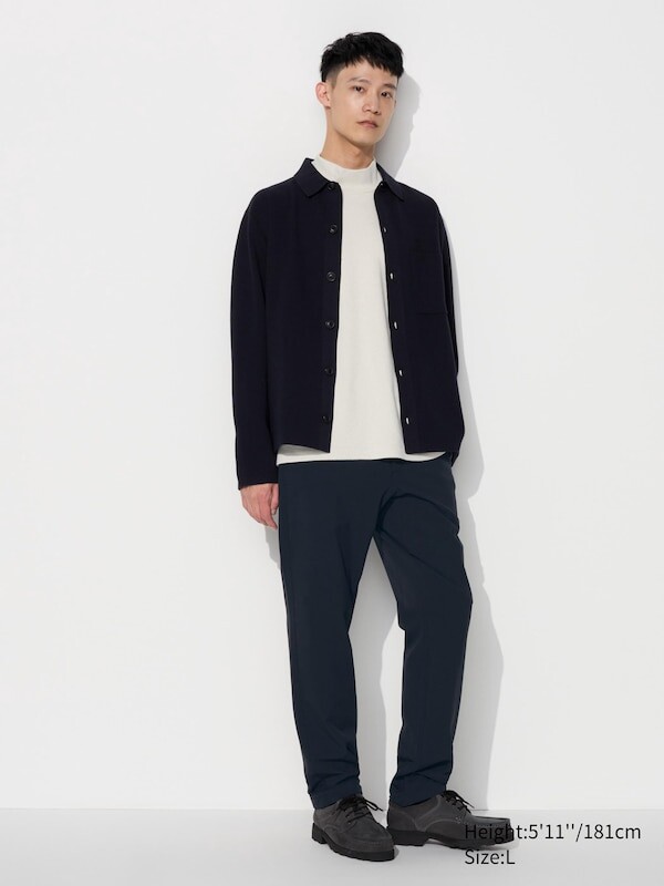 

Легкие брюки heattech растягивающиеся в 2 стороны Uniqlo, синий