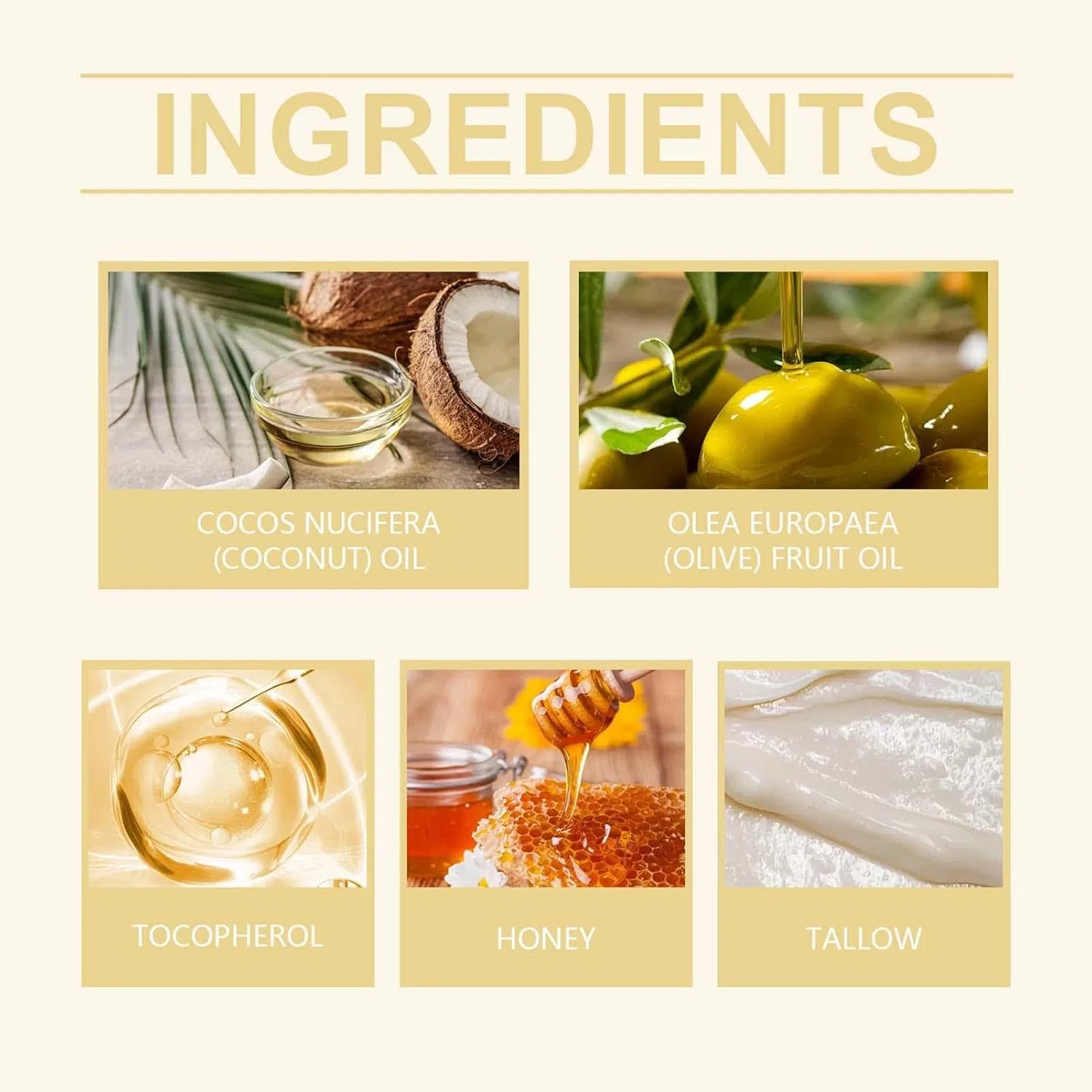 Бальзам для лица и тела «Beef Tallow Honey Balm» с говяжьим жиром и медом Generisch, 3 X 120 G — фото 4
