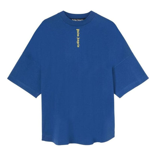 

Футболка ns logo over t-shirt 'blue white' Palm Angels, синий
