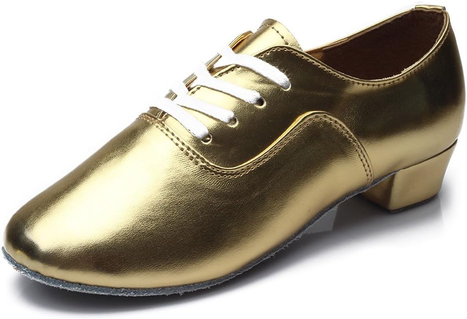

Мужские латинские танцевальные туфли SWDZM, кожаные, на шнуровке, для сальсы, танго, бальных, современных, профессиональных выступлений и тренировок, золотой