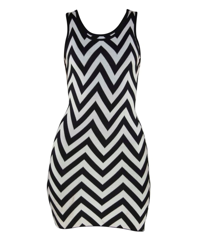 

Современное платье с зигзагообразным узором для женщин Tooche, мультиколор