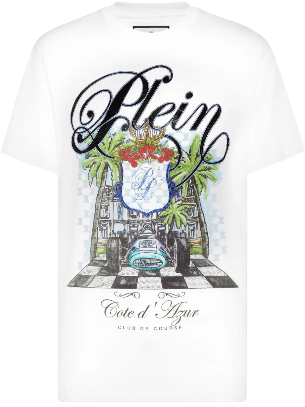 

Футболка Philipp Plein Cote D Azur Stones, белый